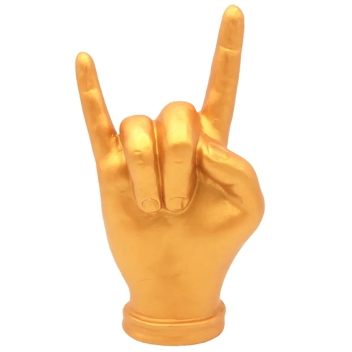 Corna mano oro antico in ceramica 16 cm