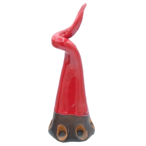 Cornetto borbone rosso in ceramica da tavolo 30 cm