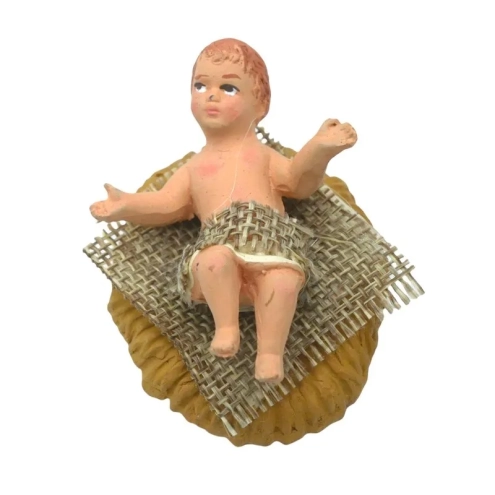 Gesù bambino vestito in stoffa 7 cm