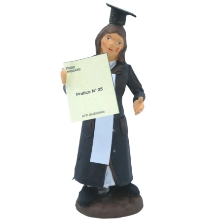 Statuetta Avvocato donna in terracotta 10 cm