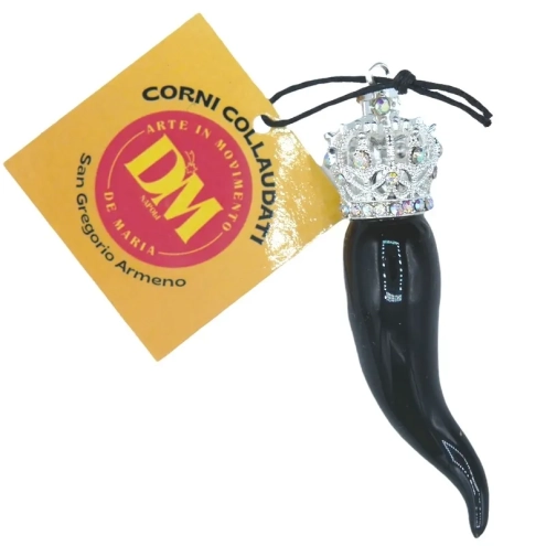 Corno luxury nero ceramica in scatola regalo 7 cm