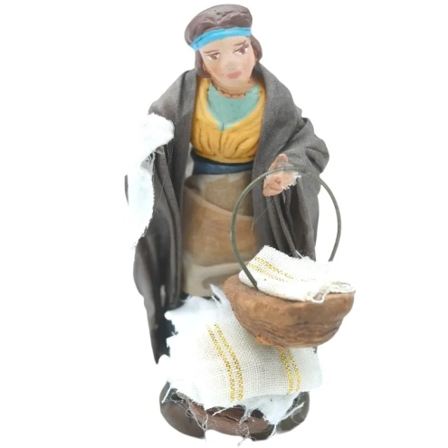 Lavandaia vestita in stoffa 10 cm