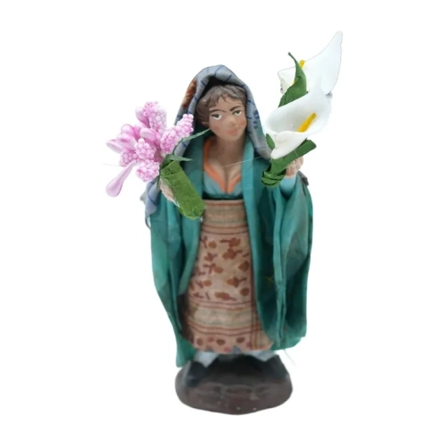 Fioraia vestita in stoffa 7 cm