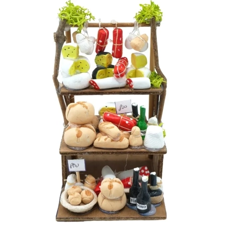 Bancarella dei salumi per pastori da 10 cm
