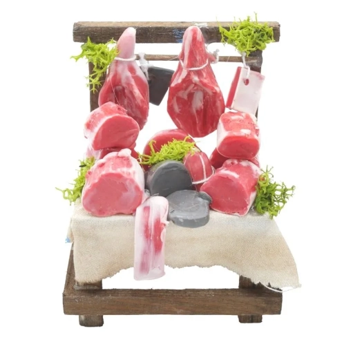 Banchetto con carne in cera per pastori da 7 a 10 cm