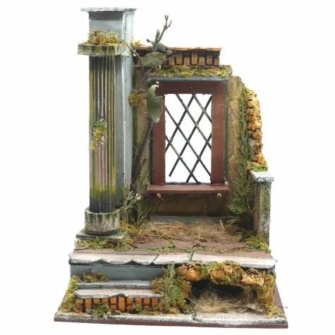 Tempio presepe stile 700 per pastori da 10 cm 2