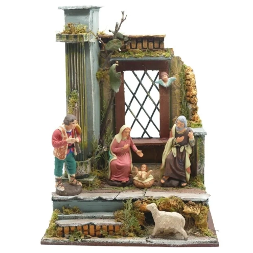 Tempio presepe stile 700 per pastori da 10 cm