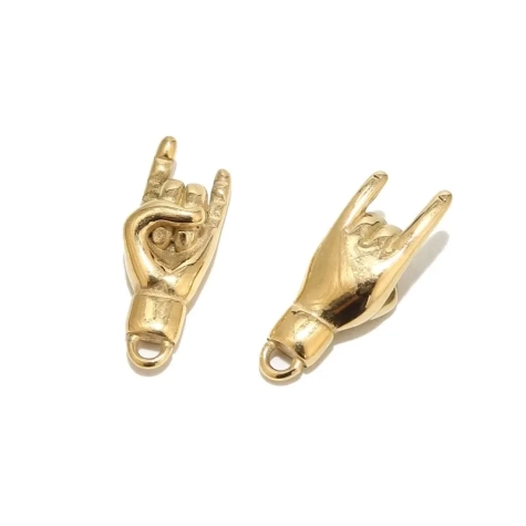 Gioiello Corna oro Ciondolo in metallo 1.5 cm 2
