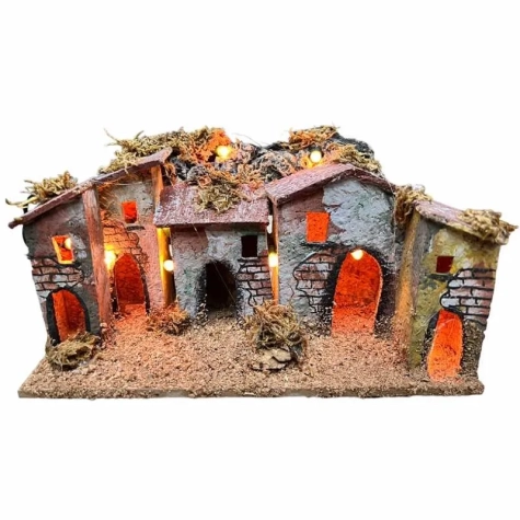Paesaggio in sughero con luce 15-17 cm 2