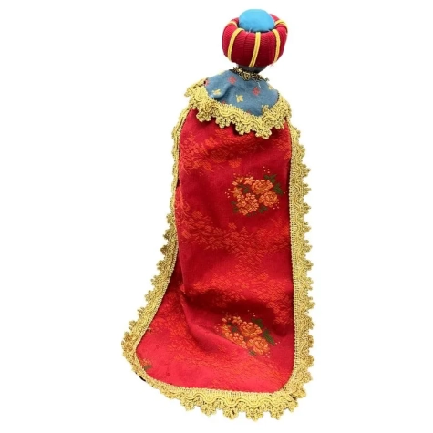Tris di Re Magi occhi in vetro e vestiti in stoffa san leucio 25 cm 2