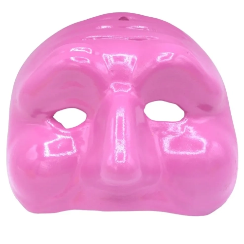 Maschera di Pulcinella fucsia in ceramica 12 cm