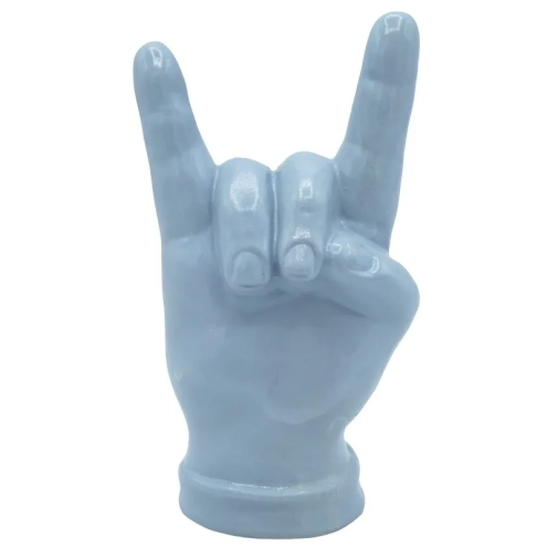 Corna mano grigio in ceramica 12 cm