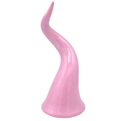 Corno in ceramica da tavolo rosa pastello 15 o 20 cm