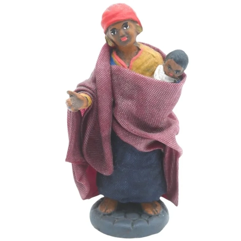 Donna di colore vestito in stoffa 10 cm