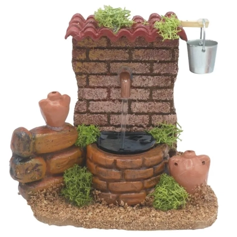 Fontana in sughero e terracotta 15 cm