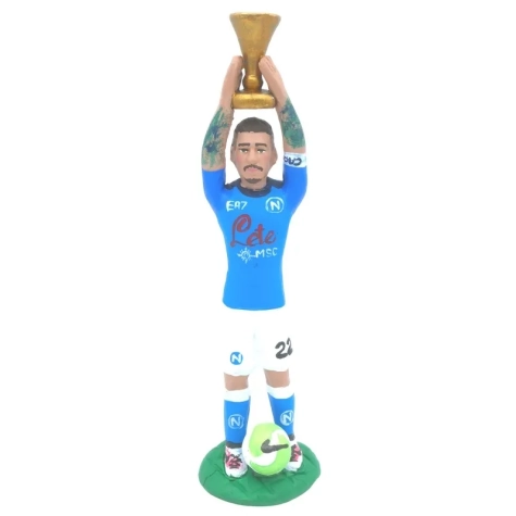 Statuetta Di Lorenzo Napoli con coppa scudetto 17 cm