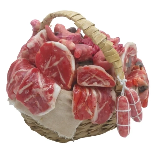 Cesto con carne in cera per pastori da 30 a 40 cm