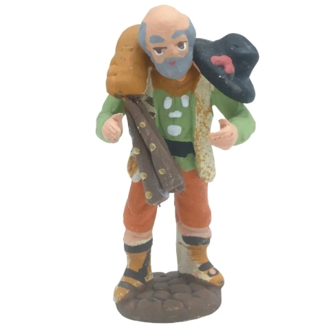 Zampognaro con zampogna in terracotta 7 cm