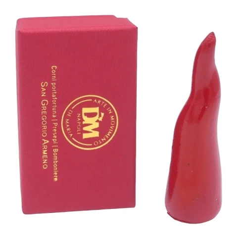 Corno vesuvio in ceramica 6 cm in scatola regalo - VARI COLORI