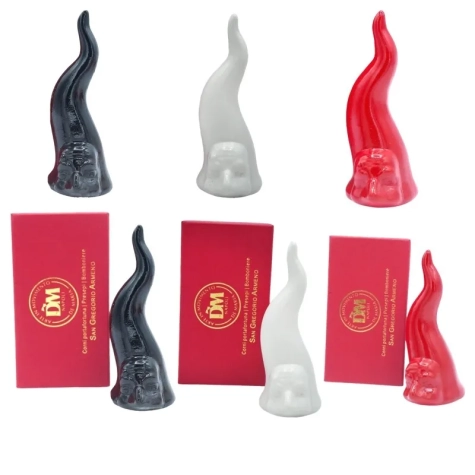 Corno Pulcinella in ceramica 10 cm - VARI COLORI