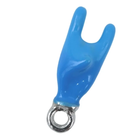 Gioiello Corna azzurra Ciondolo in metallo 1.5 cm