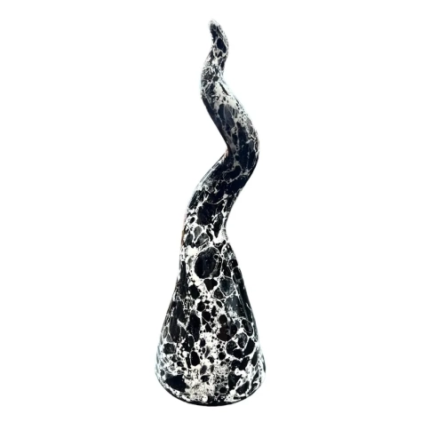 Corno in ceramica bianconero da 15 o 20 cm 2