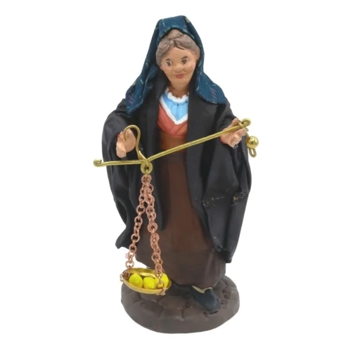 Fruttivendola ambulante vestito in stoffa 10 cm