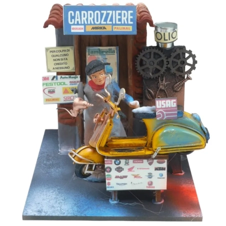 Carrozziere in movimento 10 cm
