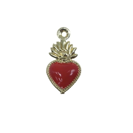 Gioiello Ciondolo Cuore sacro in metallo 1 cm