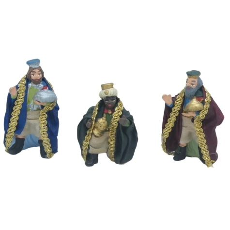Re Magi vestiti in stoffa 7 cm