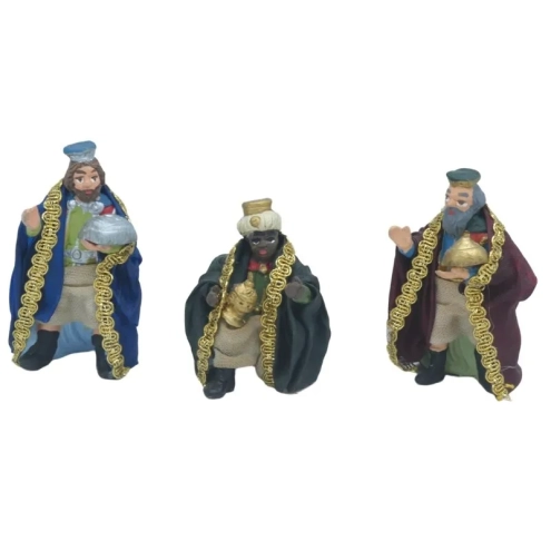 Re Magi vestiti in stoffa 7 cm