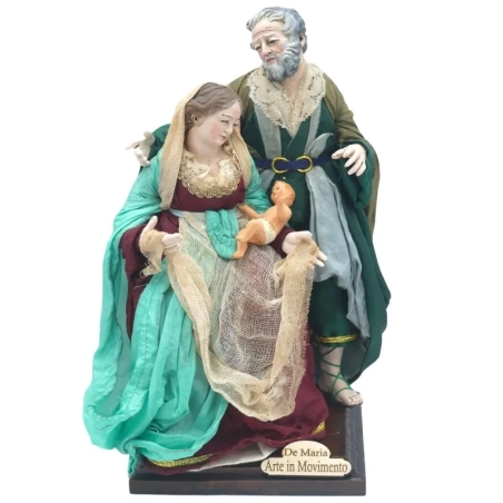 Natività con occhi in vetro e vestiti San Leucio 25 o 35 cm