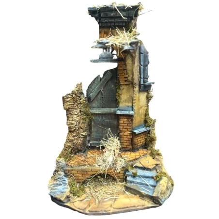 Tempio da 40 cm con pastori stile 700 da 25 cm
