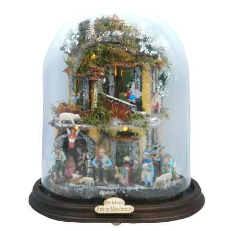 Campana ovale da 25 cm con pastori da 4 cm stile 700