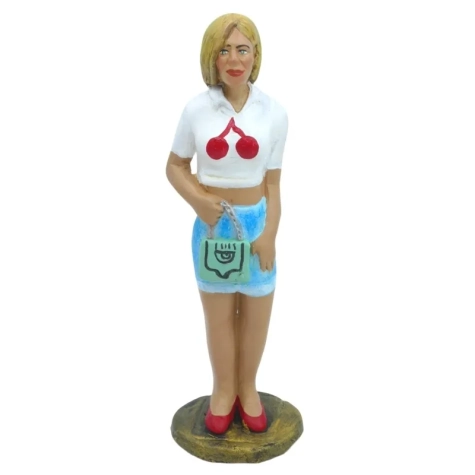 Statuetta Chiara Ferragni in terracotta 15 cm