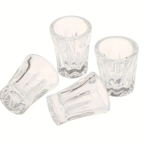 set da 4 bicchieri in vetro per pastori da 7 a 12 cm