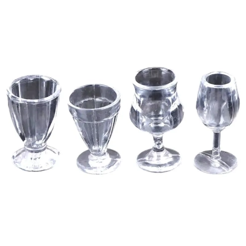 set da 4 calici in vetroresina per pastori da 7  a 12 cm