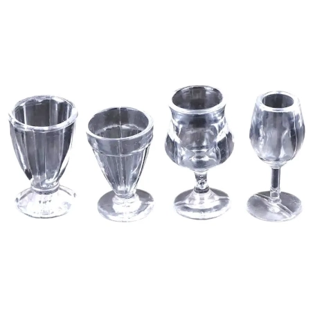 set da 4 calici in vetroresina per pastori da 7  a 12 cm