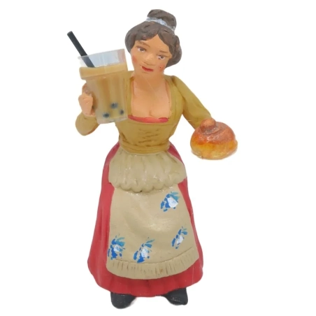 Uomo o donna che fanno colazione 10 cm