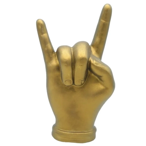 Corna mano oro vintage in ceramica 16 cm