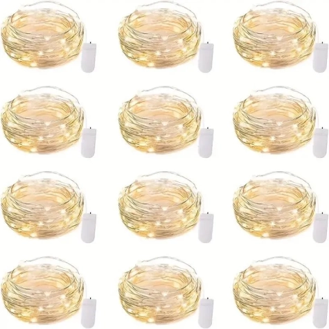 stringa da 20 fibre ottiche Led bianco caldo impermeabile
