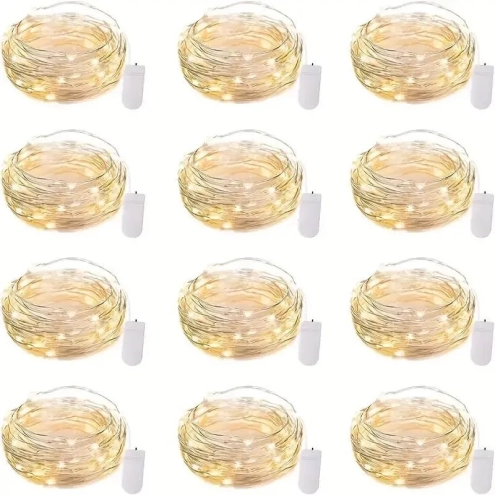 stringa da 20 fibre ottiche Led bianco caldo impermeabile