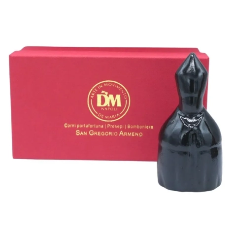 Busto San Gennaro nero in ceramica 10 cm 2