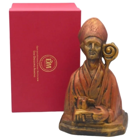 Busto di San Gennaro oro in ceramica 20 cm 2
