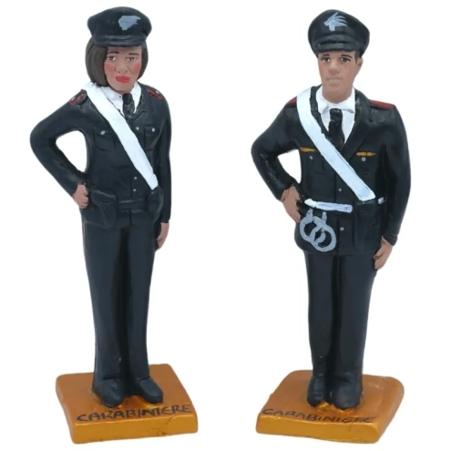 Statuetta Carabiniere in terracotta 15-17 cm