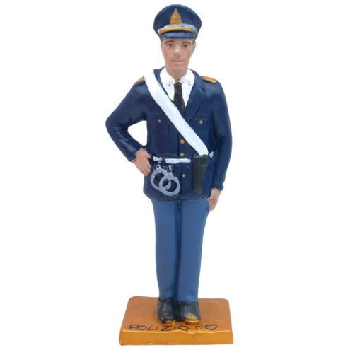 Statuetta Poliziotto in terracotta 15-17 cm