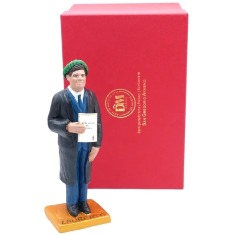 Statuetta Laureato o Laureata in terracotta 15-17 cm 2