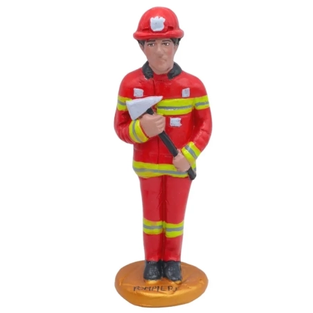 Statuetta Pompiere in terracotta 15-17 cm
