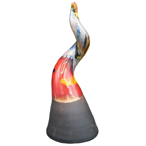 Cornetto multicolore in ceramica da tavolo 15 cm
