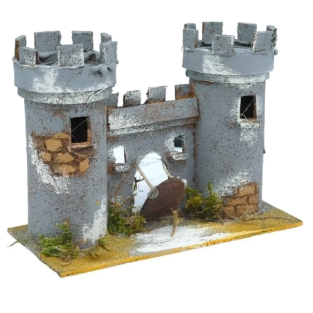 Castello in sughero per presepe 12-13 cm